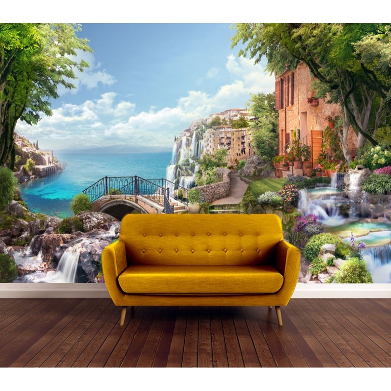 Wallpaper Murals Peel and Stick Removable Nature & Building View High Quality