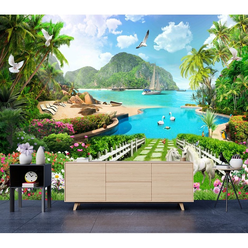 Wallpaper Murals Peel and Stick Removable Nature Landscape View High Quality