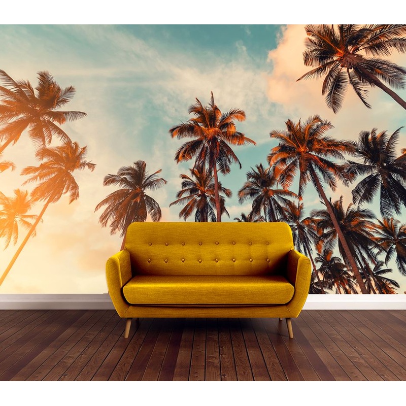 Wallpaper Murals Peel and Stick Removable Palm Trees on Sunset High Quality