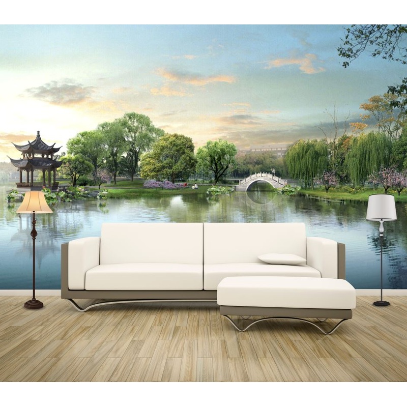Wallpaper Murals Peel and Stick Removable Stunning Lake Nature Photograph High Quality