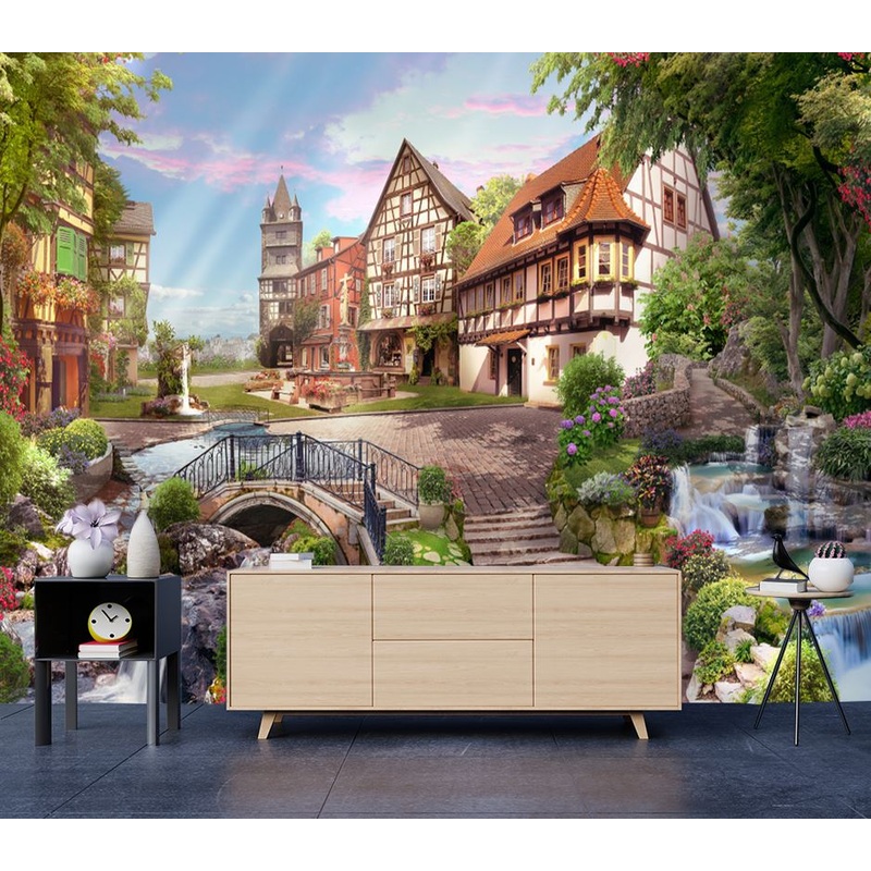Wallpaper Murals Peel and Stick Removable Stunning Nature House Painting High Quality
