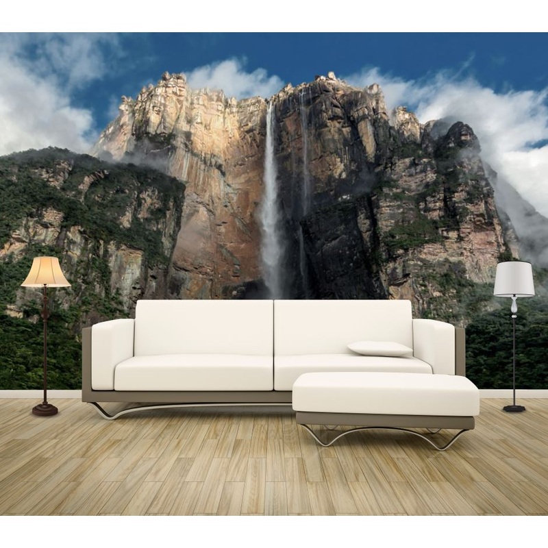 Wallpaper Murals Peel and Stick Removable Waterfall from High Rock Photograph High Quality