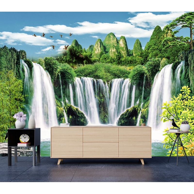 Wallpaper Murals Peel and Stick Removable Waterfall Scenery High Quality
