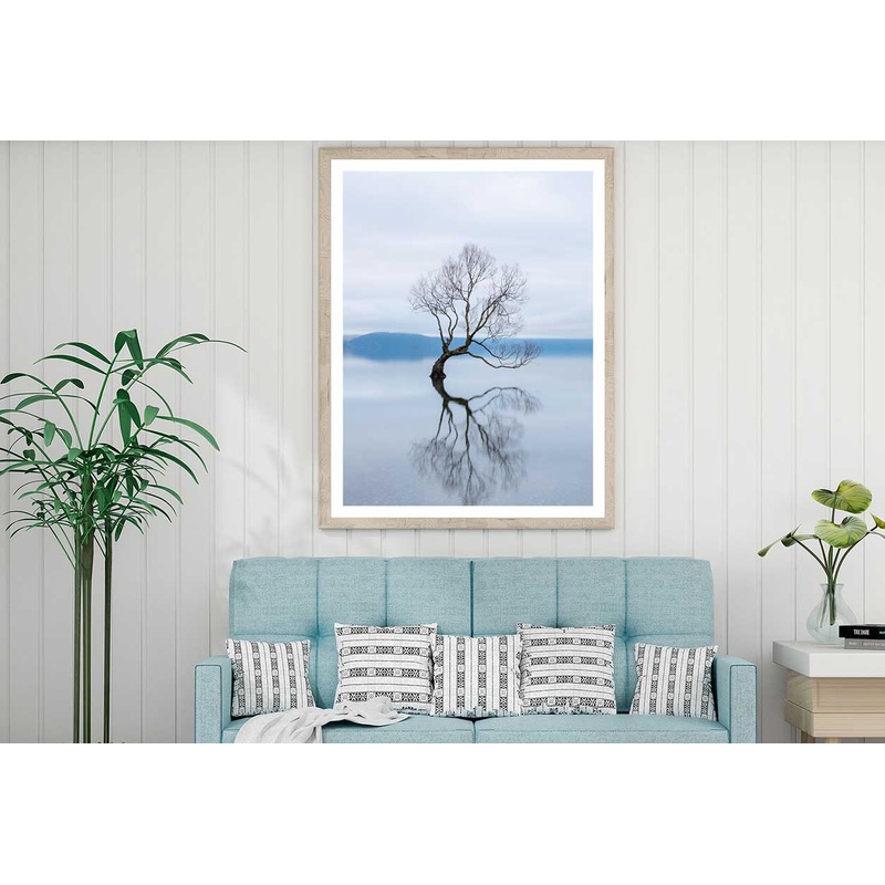 Wanaka Tree in Lake Photograph New Zealand Home Decor Premium Quality Poster Print Choose Your Sizes