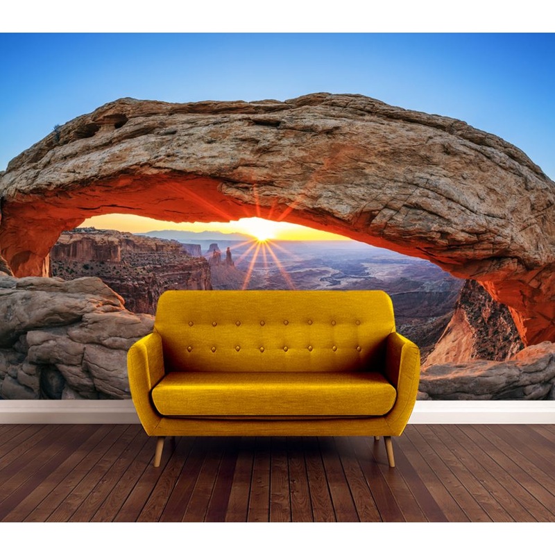 Wallpaper Murals Peel and Stick Removable Cave Sunset View High Quality