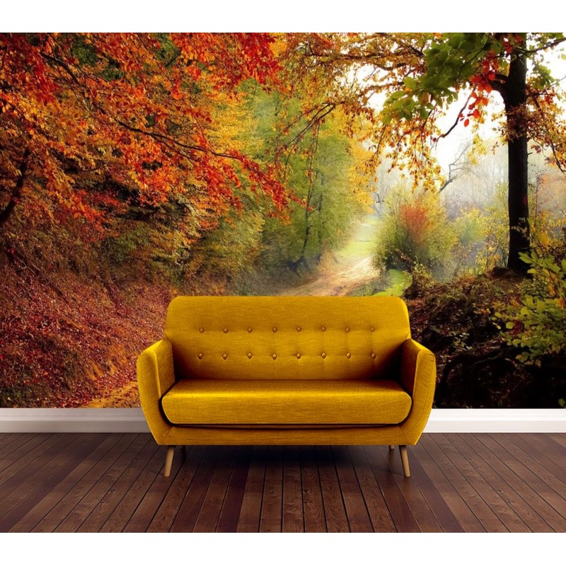 Wallpaper Murals Peel and Stick Removable Forest View High Quality