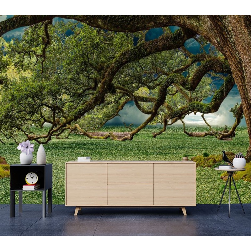Wallpaper Murals Peel and Stick Removable Huge Tree in Park High Quality