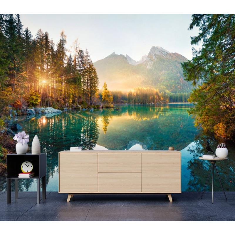 Wallpaper Murals Peel and Stick Removable Lake & Forest High Quality