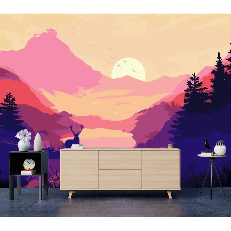 Wallpaper Murals Peel and Stick Removable Landscape Vector High Quality