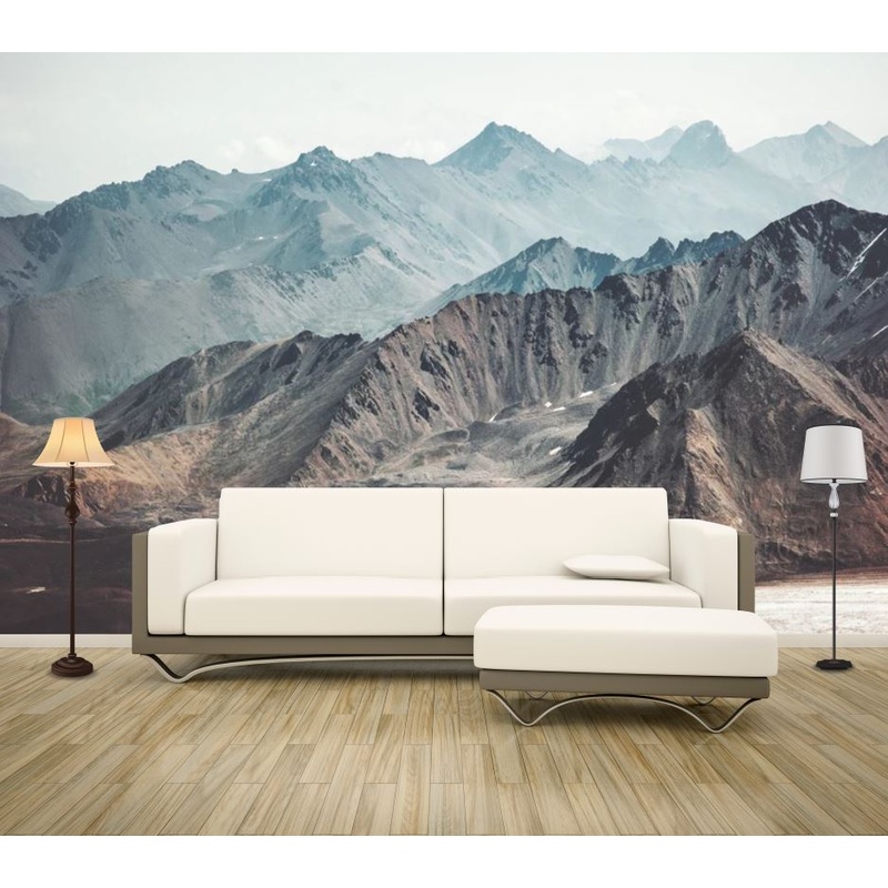 Wallpaper Murals Peel and Stick Removable Mountain Range Scenery High Quality