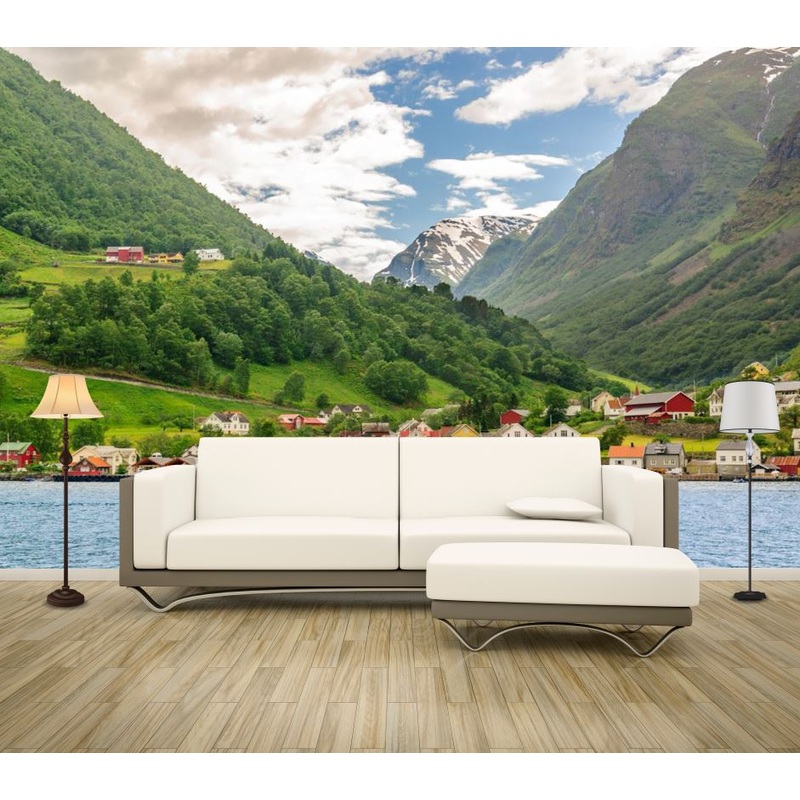 Wallpaper Murals Peel and Stick Removable Mountain View Landscape High Quality