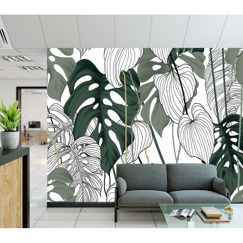Wallpaper Murals Peel and Stick Removable Photograph Stunning Leaf Design High Quality