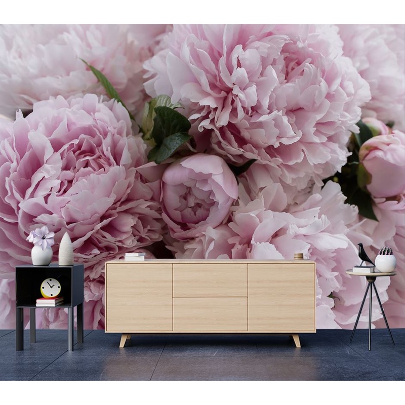 Wallpaper Murals Peel and Stick Removable Pink Flower Bunch Photograph High Quality