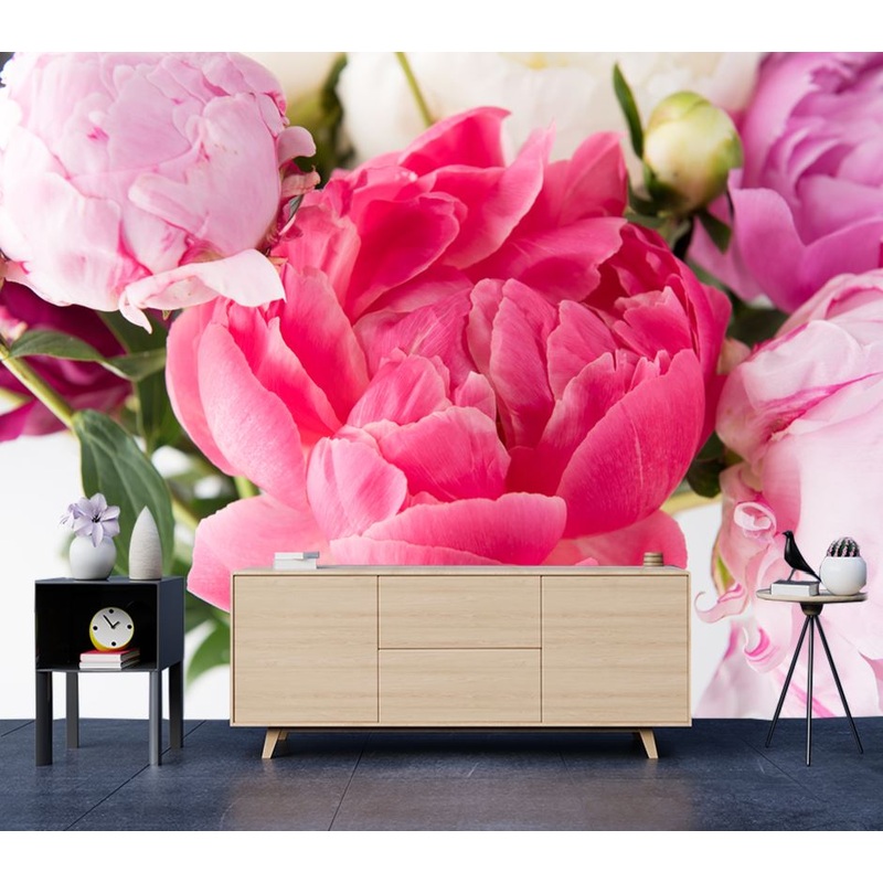 Wallpaper Murals Peel and Stick Removable Pink Flower Closeup High Quality