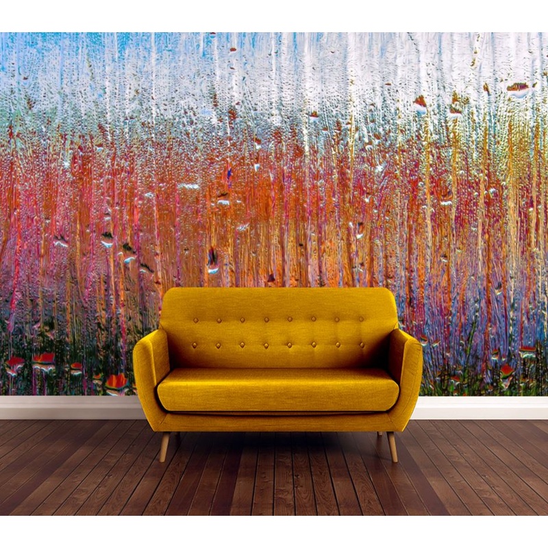 Wallpaper Murals Peel and Stick Removable Rain Drops on Glass High Quality