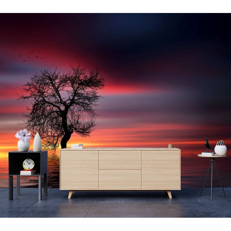 Wallpaper Murals Peel and Stick Removable Tree & Nature in Sunset High Quality