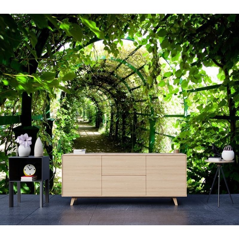 Wallpaper Murals Peel and Stick Removable Tree Tunnel High Quality