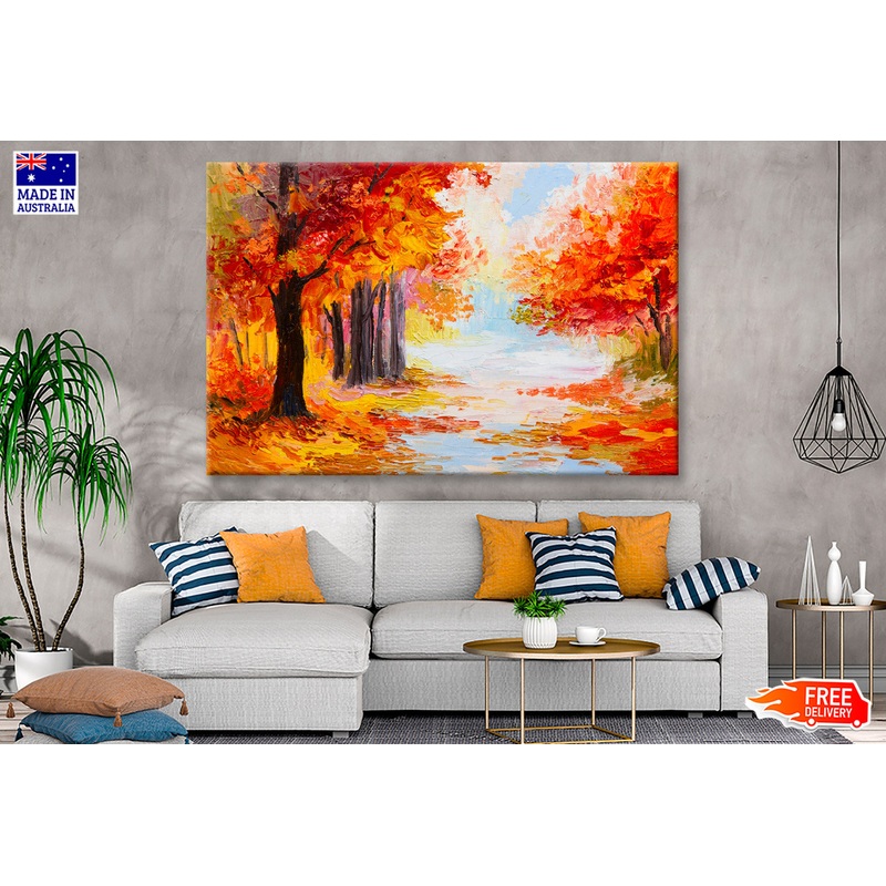 Autumn Forest Colorful Trees Wall Art Limited Edition High Quality Print