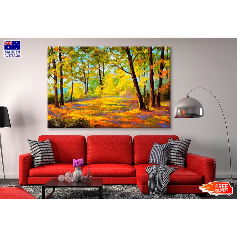 Autumn Forest Oil Painting Wall Art Limited Edition High Quality Print