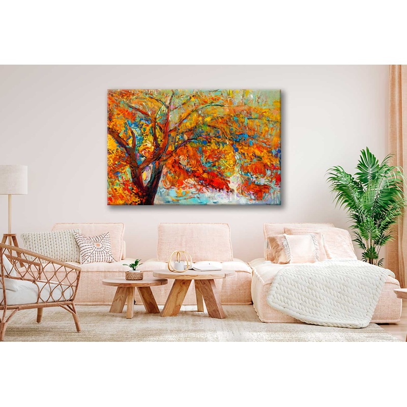 Bella Home Beautiful Autumn Tree Oil Painting Print Canvas Ready to hang