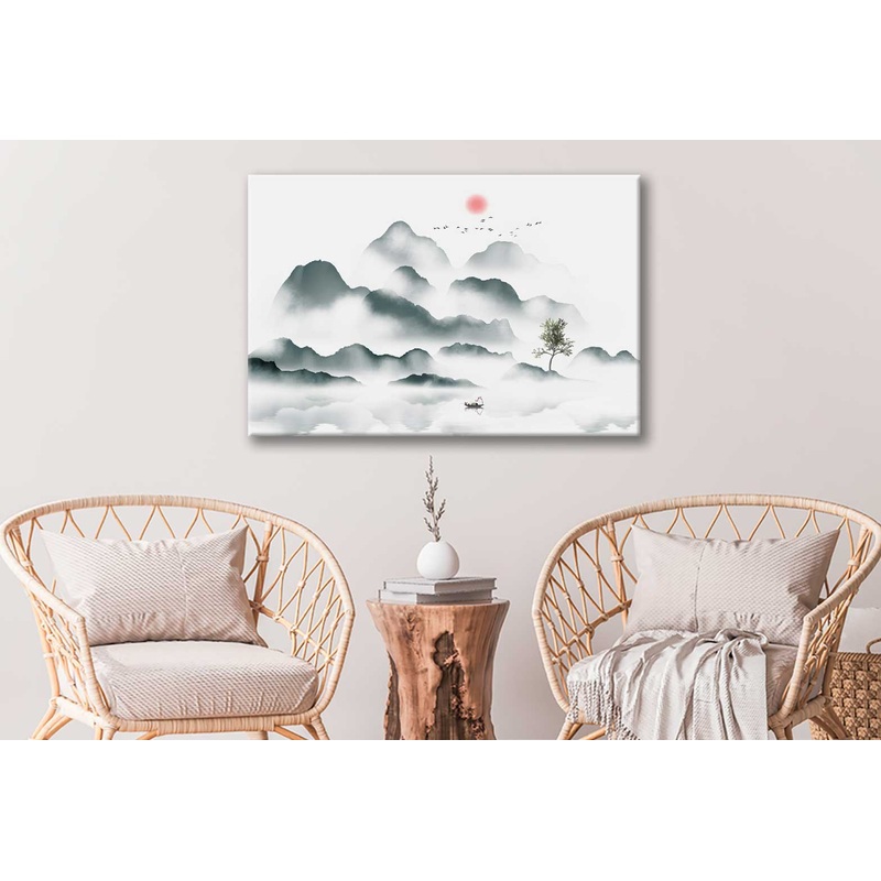 Bella Home Chinese Style Artistic Painting Print Canvas Ready to hang