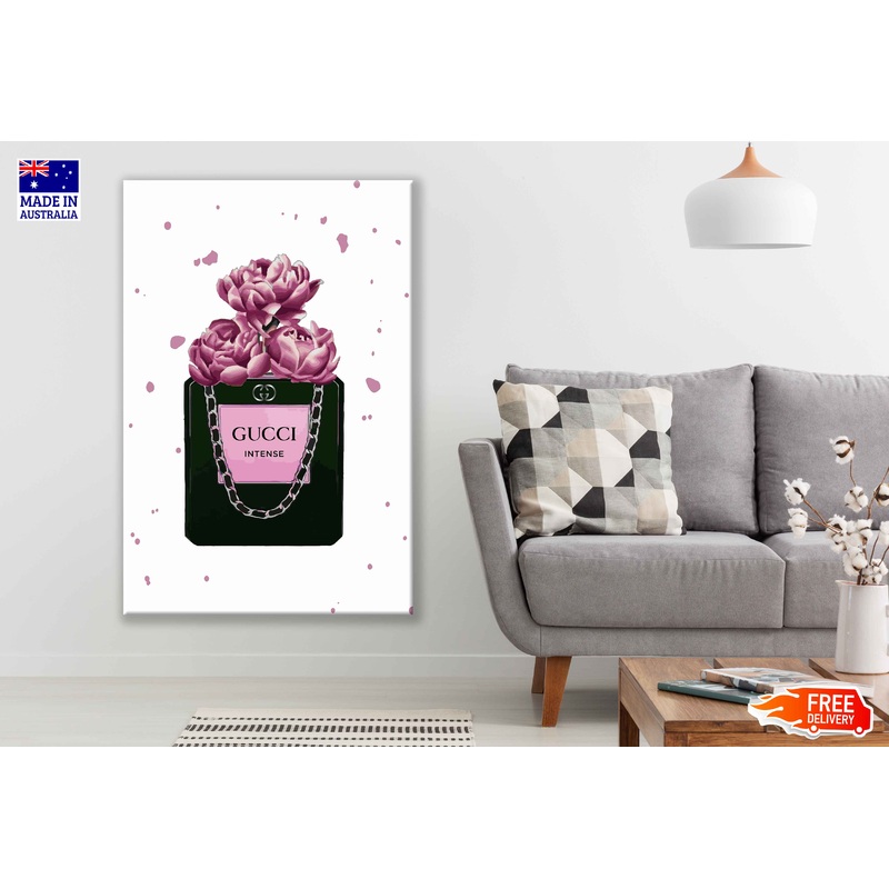 Black & Pink Perfume Watercolor Painting Print 100% Australian Made