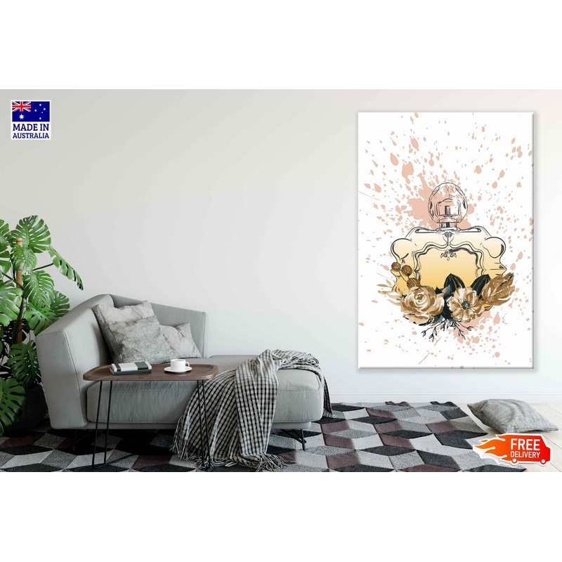 Flowers & Perfume Bottle Watercolor Painting Print 100% Australian Made