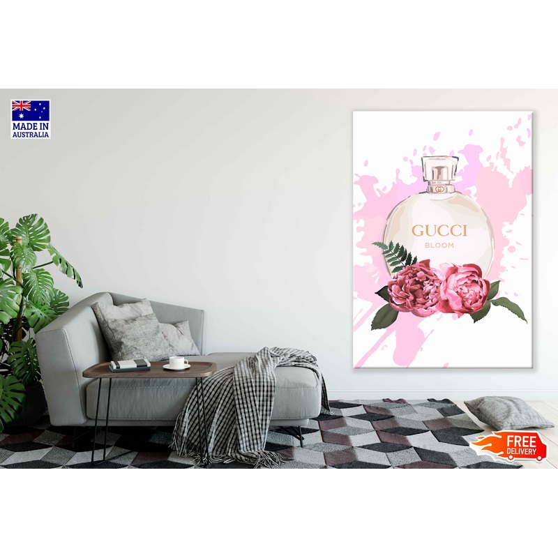 Perfume Bottle & Flowers Watercolor Painting Print 100% Australian Made