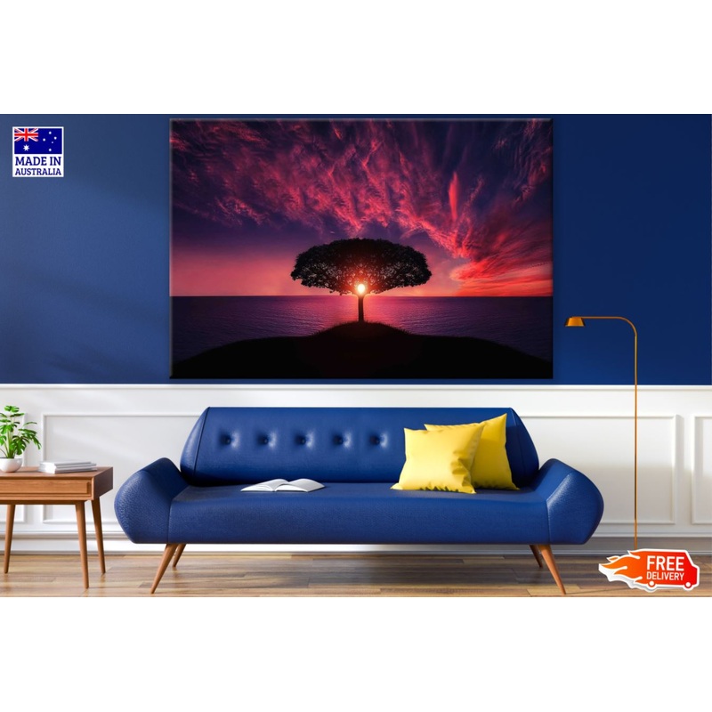 Tree & Sunset Scenery Photograph Print 100% Australian Made