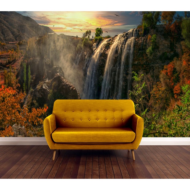 Wallpaper Murals Peel and Stick Removable Stunning Waterfall & Forest  High Quality