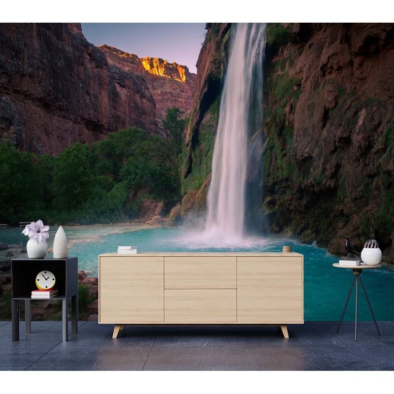 Wallpaper Murals Peel and Stick Removable Stunning Waterfall Scenery High Quality