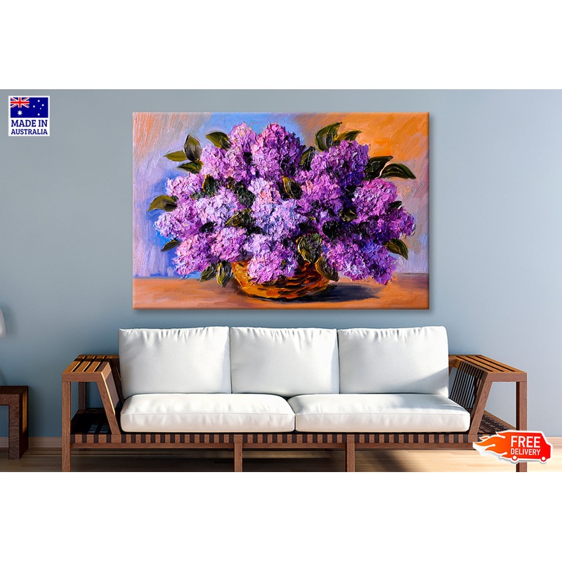 A Bouquet Of Lilacs , Made In Style Oil Painting Limited Edition High Quality Print