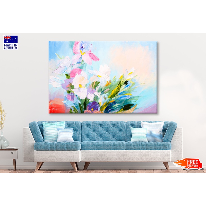 Abstract Bouquet Of Spring Flowers Oil Painting Limited Edition High Quality Print