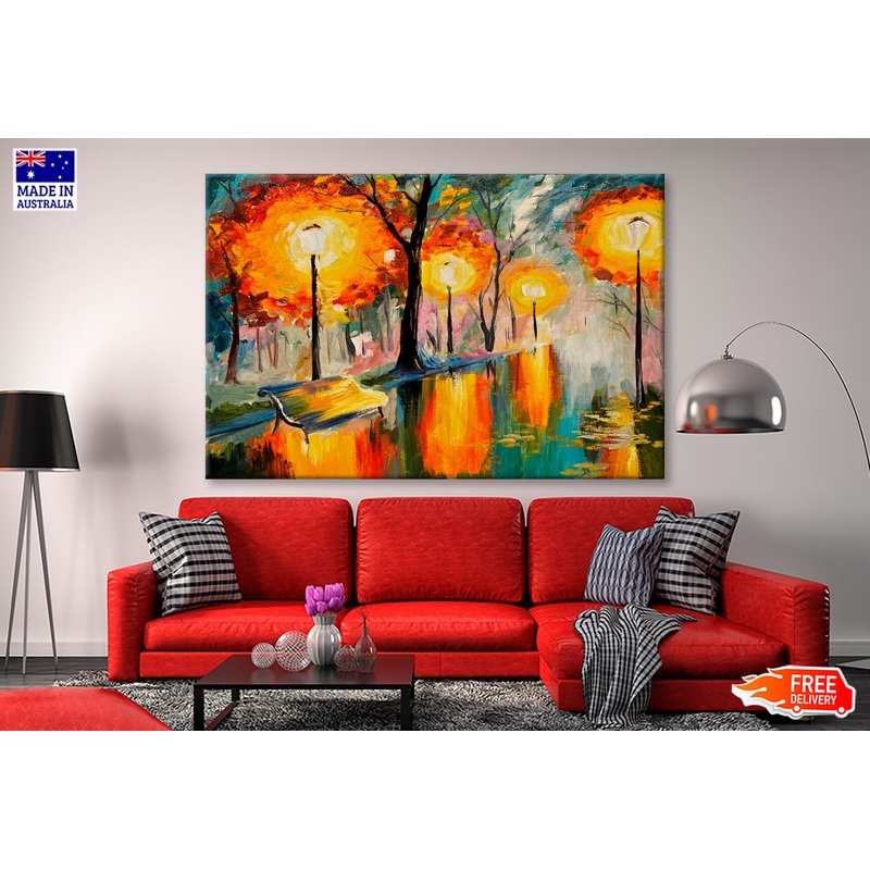 Autumn Street, Art Work Oil Painting Wall Art Limited Edition High Quality Print