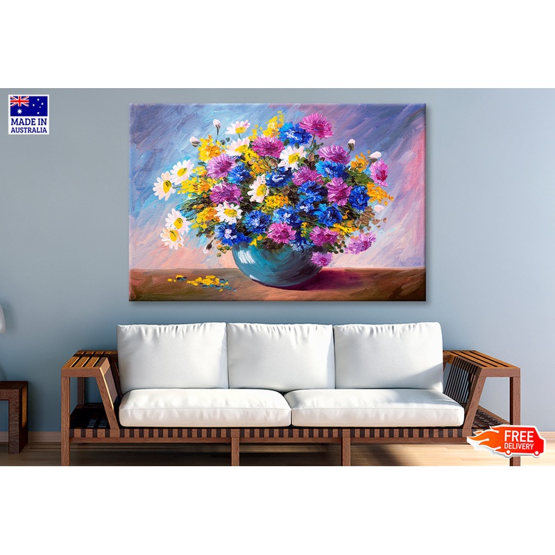 Bouquet Of Wildflowers Oil Painting Wall Art Limited Edition High Quality Print