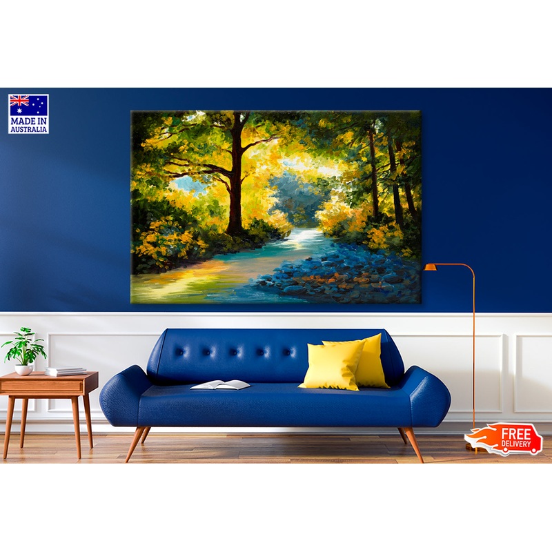 Summer Forest, Meadow With Violets Oil Painting Wall Art Limited Edition High Quality Print