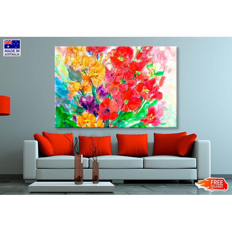 Vivid Flowers Oil Painting Wall Art Limited Edition High Quality Print