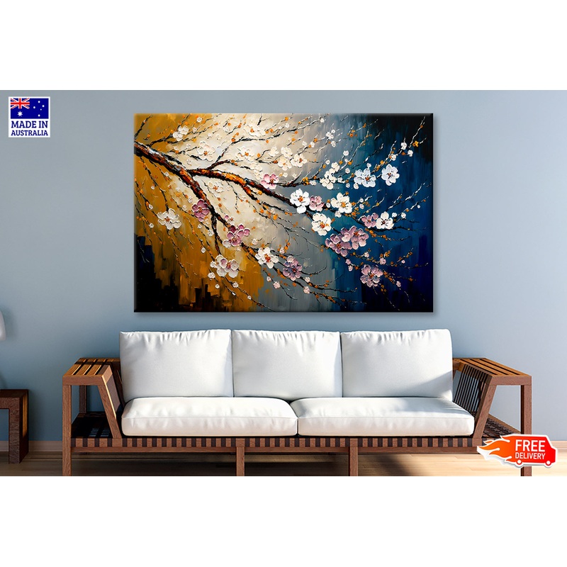 Cherry Blossom Oil Painting Wall Art Limited Edition High Quality Print