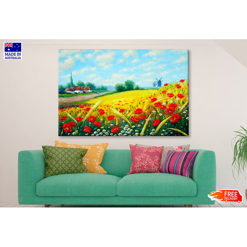 Village In Ukraine Oil Painting Wall Art Limited Edition High Quality Print