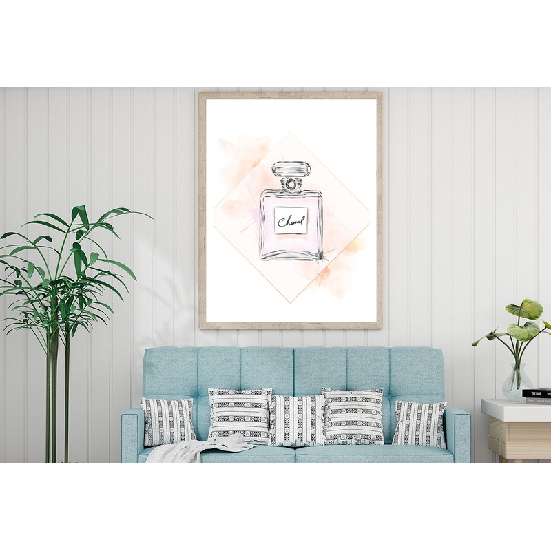 Watercolor Design Perfume Bottle Print 100% Australian Made