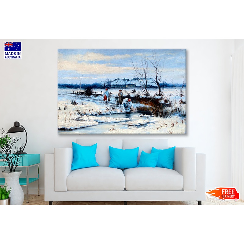 Winter, Ukrainian Oil Painting Wall Art Limited Edition High Quality Print