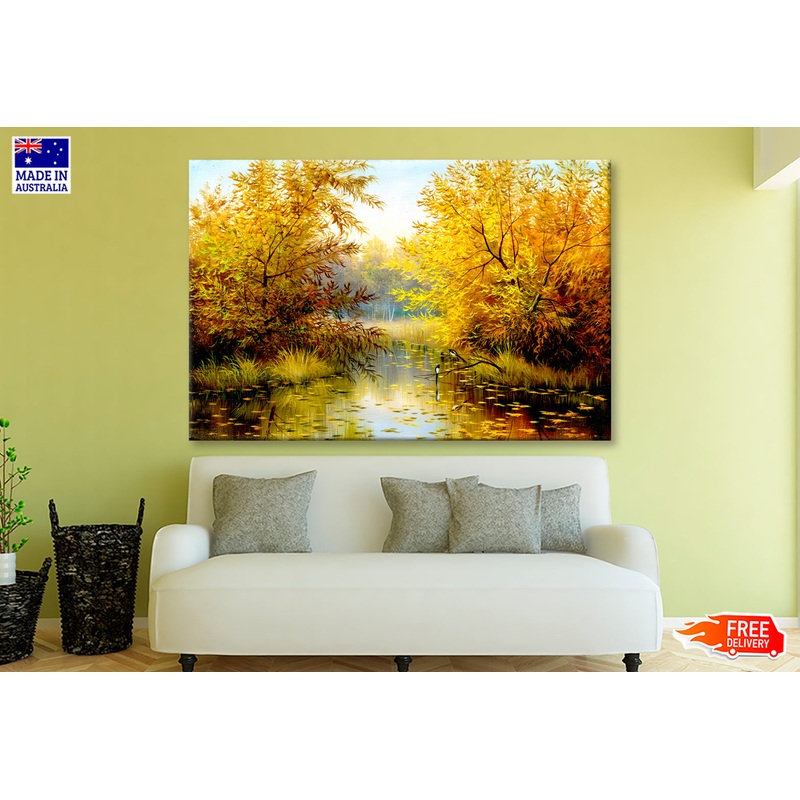 Wood Lake Oil Painting Wall Art Limited Edition High Quality Print