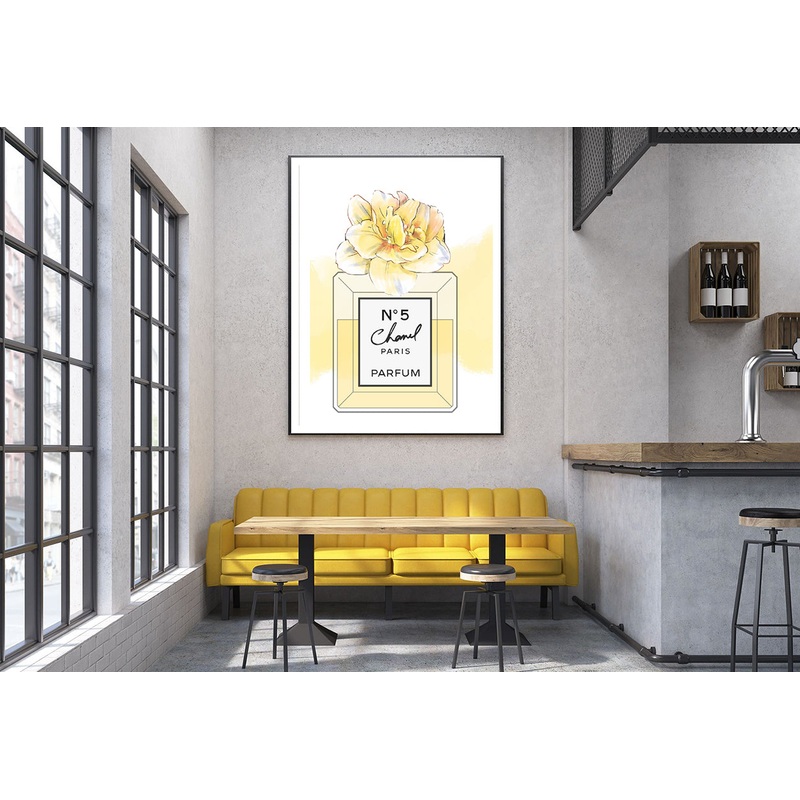 Yellow splash and Perfume Print 100% Australian Made