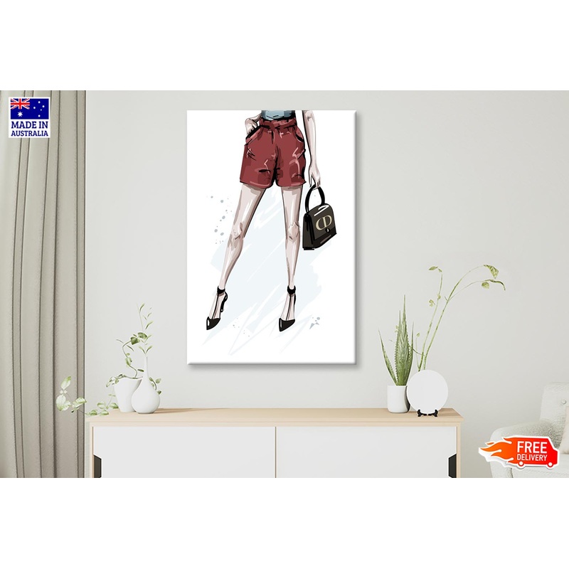 Black Heels with Luxury Bag Wall Art Limited Edition High Quality Print