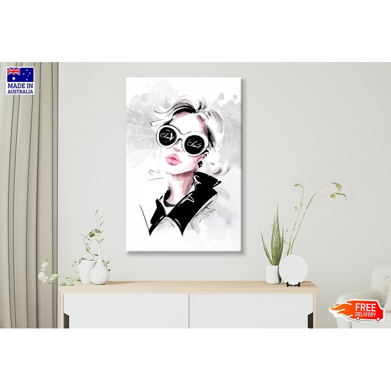 Black White Lady Fashion Art Wall Art Limited Edition High Quality Print