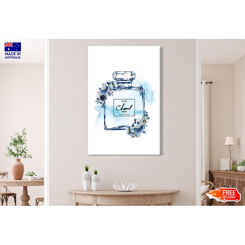 Blue Colored Perfume Wall Art Limited Edition High Quality Print