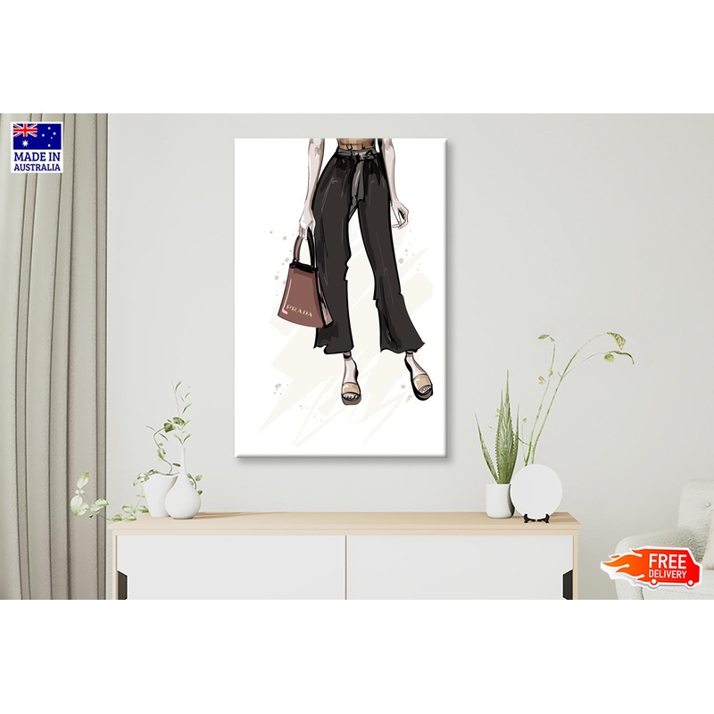Stylish Slippers with Handbag Wall Art Limited Edition High Quality Print