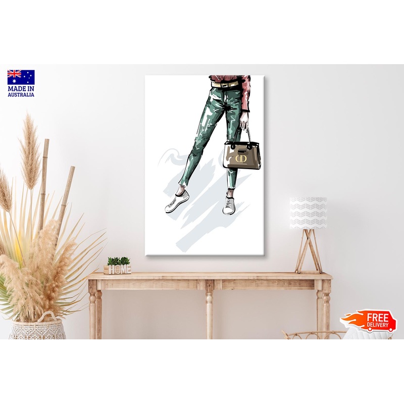 Stylish Sneakers Luxury Handbag Wall Art Limited Edition High Quality Print