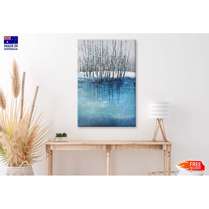 A Forest by the Lake, Scenery, White Wall Art Limited Edition High Quality Print