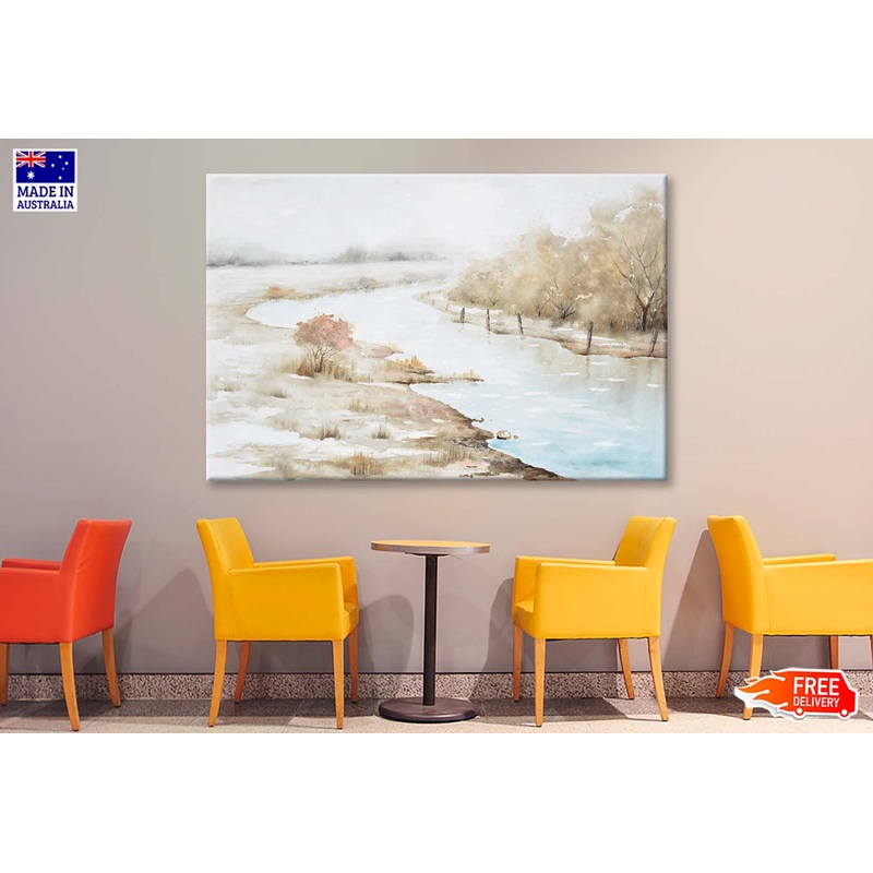 A Natural Scenery, River, Painting Wall Art Limited Edition High Quality Print
